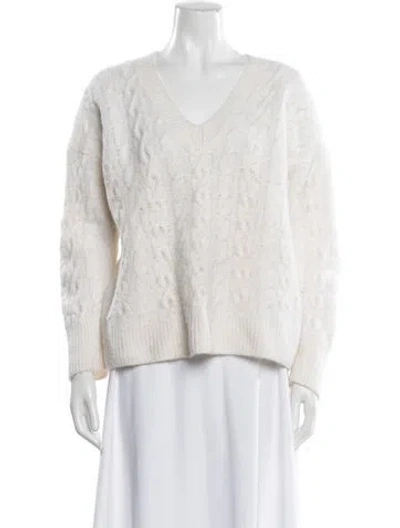 Pre-owned Vince V-neck Sweater In Neutral