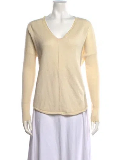 Pre-owned Vince V-neck Sweater In Neutral
