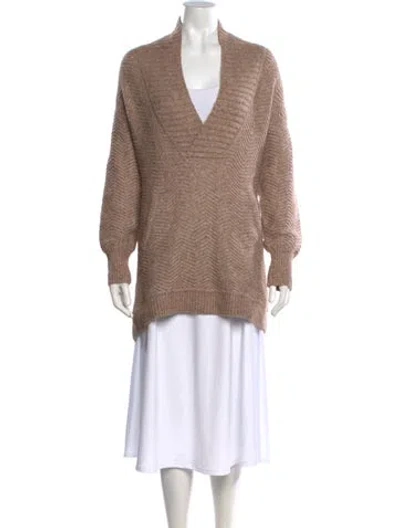 Pre-owned Vince V-neck Sweater In Neutral