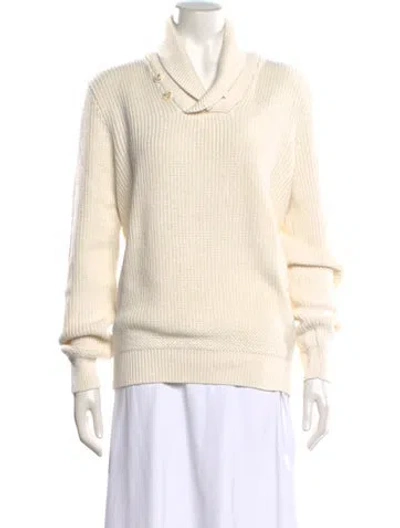 Pre-owned Vince V-neck Sweater In Neutral