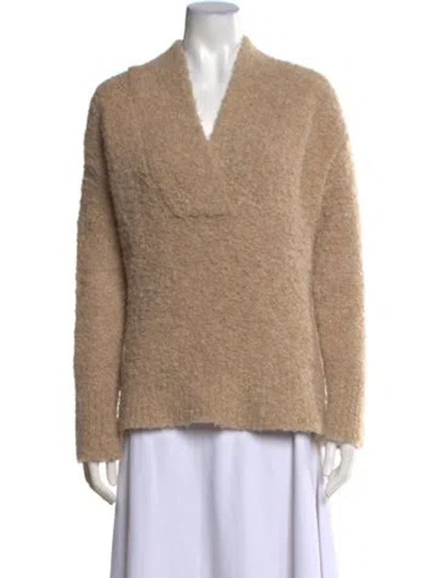 Pre-owned Vince V-neck Sweater In Neutral
