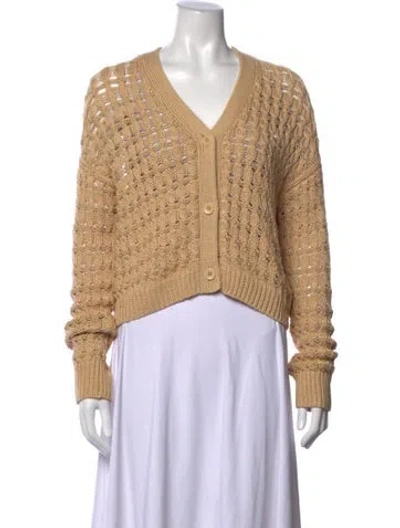 Pre-owned Vince V-neck Sweater In Neutral