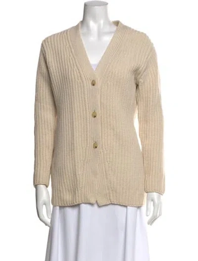 Pre-owned Vince V-neck Sweater In Neutrals