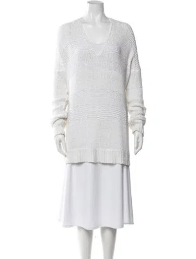 Pre-owned Vince V-neck Sweater In Neutrals