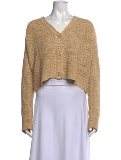 Pre-owned Vince V-neck Sweater In Neutrals