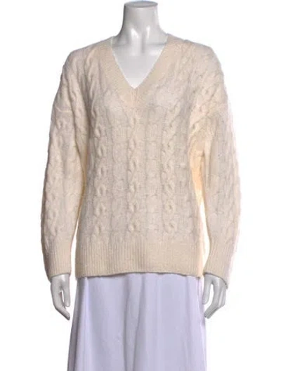 Pre-owned Vince V-neck Sweater In Neutrals
