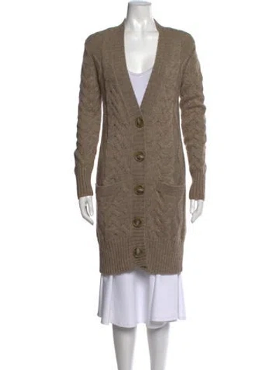 Pre-owned Vince V-neck Sweater In Neutrals