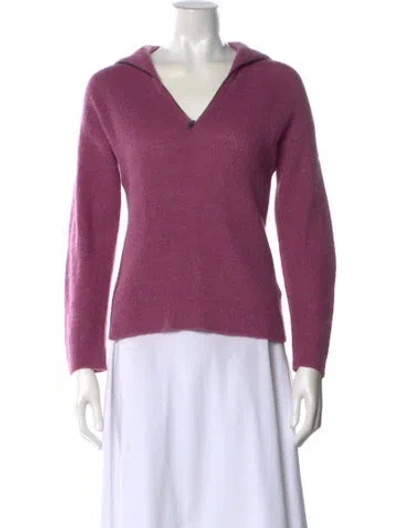 Pre-owned Vince V-neck Sweater In Pink