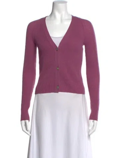 Pre-owned Vince V-neck Sweater In Purple