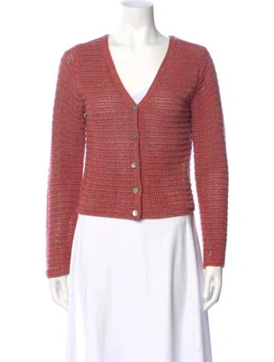 Pre-owned Vince V-neck Sweater In Red