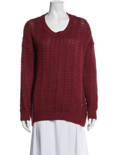 Pre-owned Vince V-neck Sweater In Red