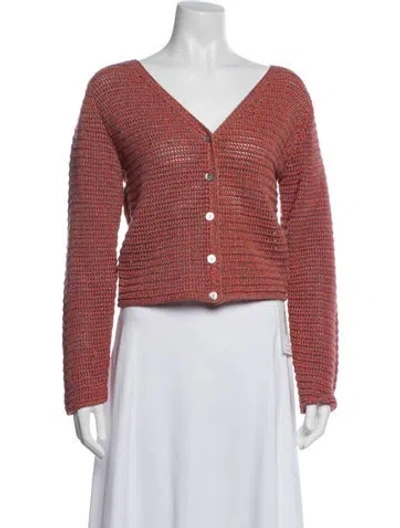 Pre-owned Vince V-neck Sweater In Red