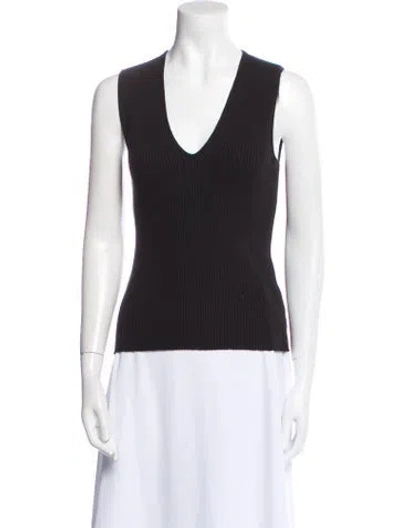 Pre-owned Vince V-neck Sweater W/ Tags In Black