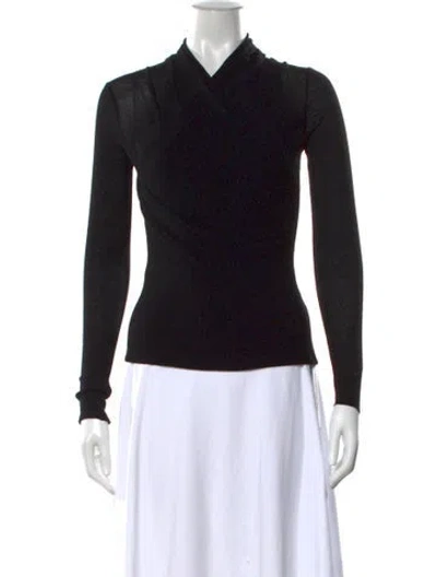 Pre-owned Vince V-neck Sweater W/ Tags In Black