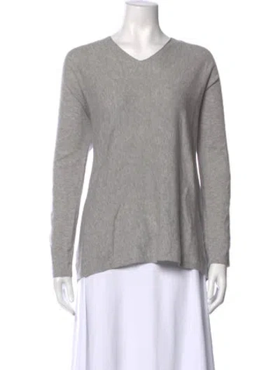Pre-owned Vince V-neck Sweater W/ Tags In Gray