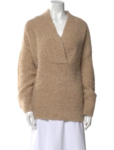 Pre-owned Vince V-neck Sweater W/ Tags In Neutral