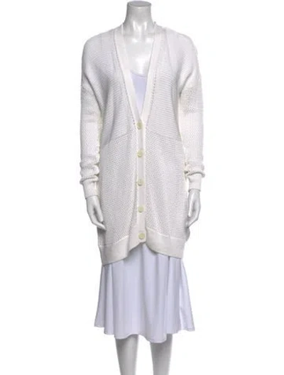 Pre-owned Vince V-neck Sweater W/ Tags In Neutral