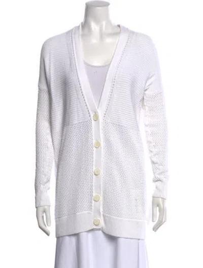 Pre-owned Vince V-neck Sweater In White