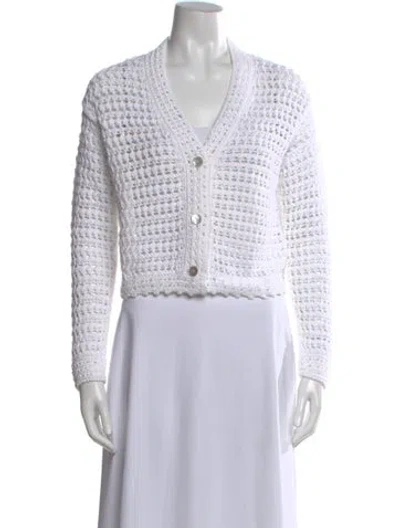 Pre-owned Vince V-neck Sweater In White