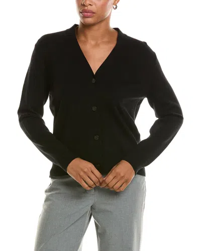 Vince V-neck Wool & Cashmere-blend Cardigan In Black