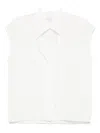 Vince Voile Cap-sleeve Blouse In White