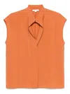 Vince Cap Slv Blouse In 橘色