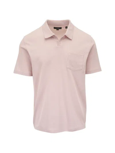 Vince Regular Fit Garment Dyed Cotton Polo In White
