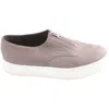 Vince Warner Low Top Platform Sneakers In Grey Leather In Beige