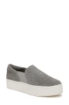 Vince Warren Herringbone Platform Sneakers In Fog Grey