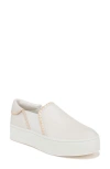 Vince Warren Perforated Platform Sneaker In Whtfm/ Natrl