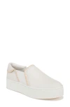 Vince Warren Platform Slip-on Sneaker In Whtfm/natrl