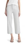 Vince Mid-rise Washed Cotton Cropped Pants In Lunar Dust
