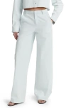 VINCE WASHED COTTON WIDE LEG PANTS