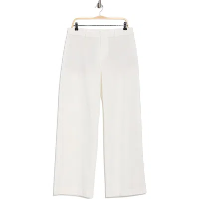 Vince Washed Cotton Wide Leg Pants In White