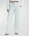 VINCE WASHED COTTON WIDE-LEG TROUSERS