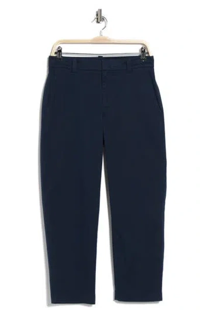 Vince Washed Crop Chino Pants In Blue