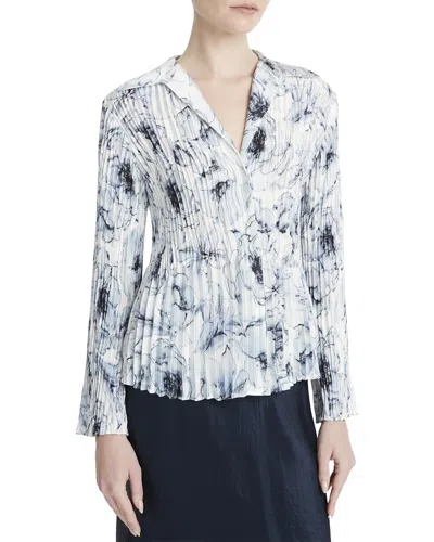 VINCE WASHED LILY PLEATED BLOUSE