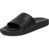 Vince Watley Mens Unisex Leather Slide Sandals In Black