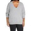 Vince Weekend Cashmere Sweater In Heather Steel