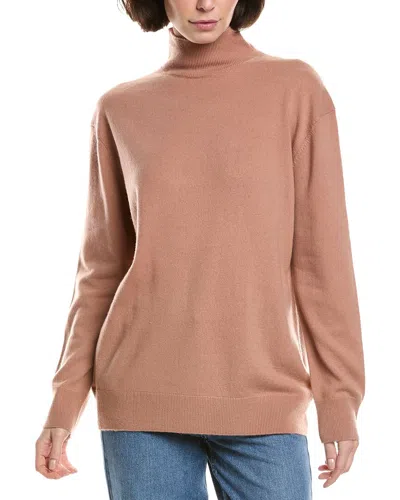 Vince Weekend Turtleneck Wool & Cashmere-blend Sweater In Pink