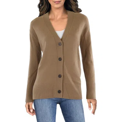 Vince Weekend Womens V Neck Long Sleeve Cardigan Sweater In Multi