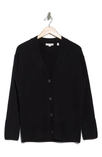 Vince Weekend Wool Blend Cardigan In Black
