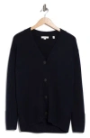 Vince Weekend Wool Blend Cardigan In Blue