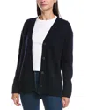 Vince Weekend Wool-blend Cardigan In Blue