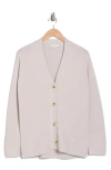 Vince Weekend Wool Blend Cardigan In Salt Glass