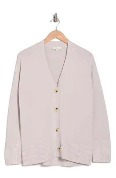 Vince Weekend Wool Blend Cardigan In Salt Glass