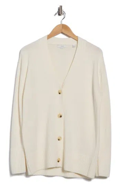 Vince Weekend Wool Blend Cardigan In White