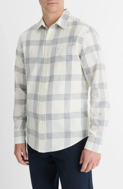 Vince West Coast Plaid Button-up Shirt In Neutral
