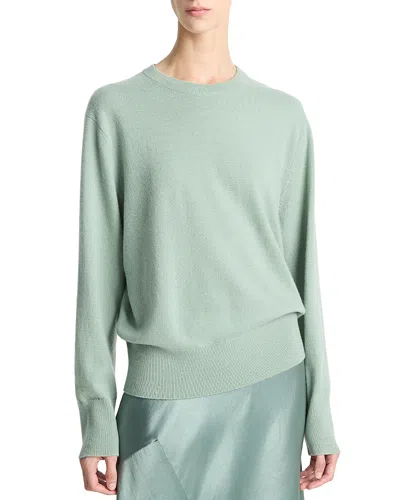 Vince Wide Hem Sweater In Green