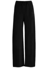 Vince Wide-leg Crepe Trousers In Black